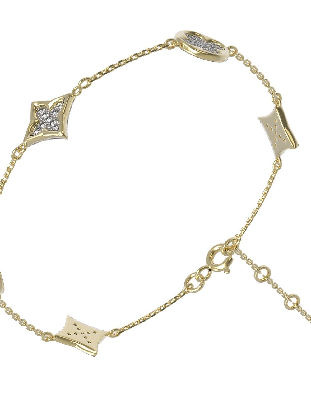 Браслет из лимонного золота c бриллиантами