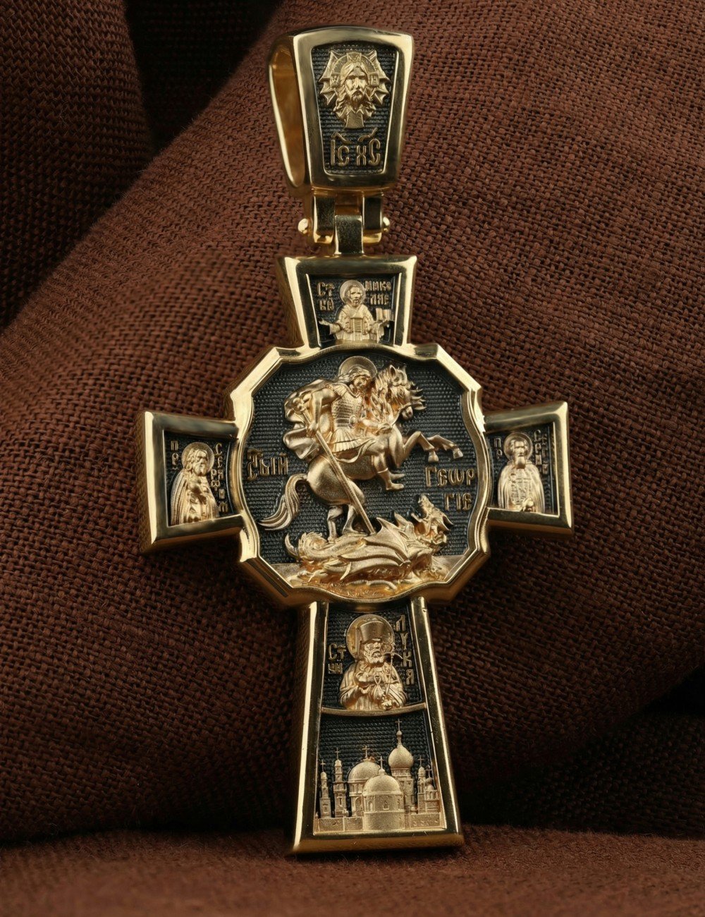 Крест из лимонного золота