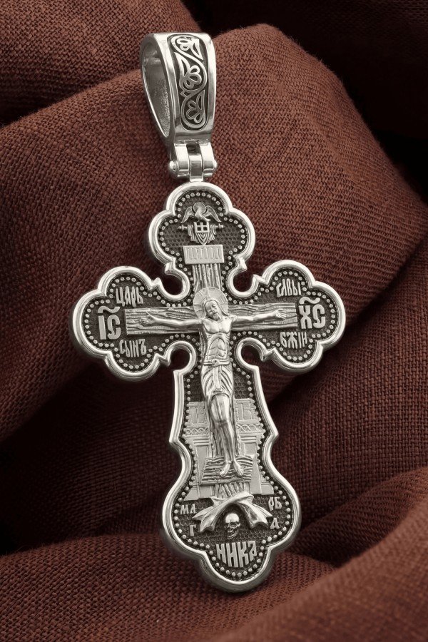 Крест из белого золота