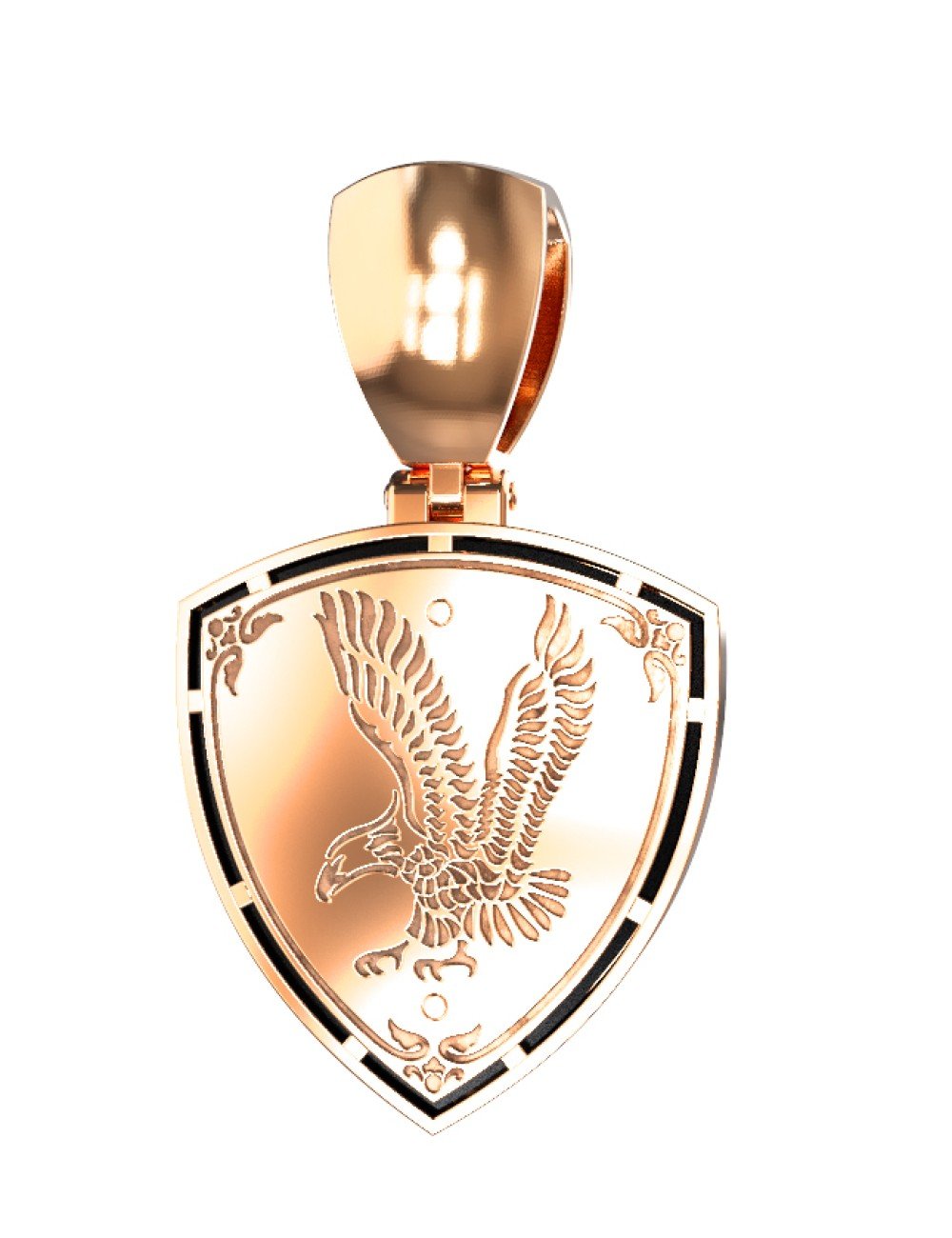 Подвеска из золота c бриллиантами и ониксом