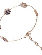 Браслет из золота c лазуритом и перламутром