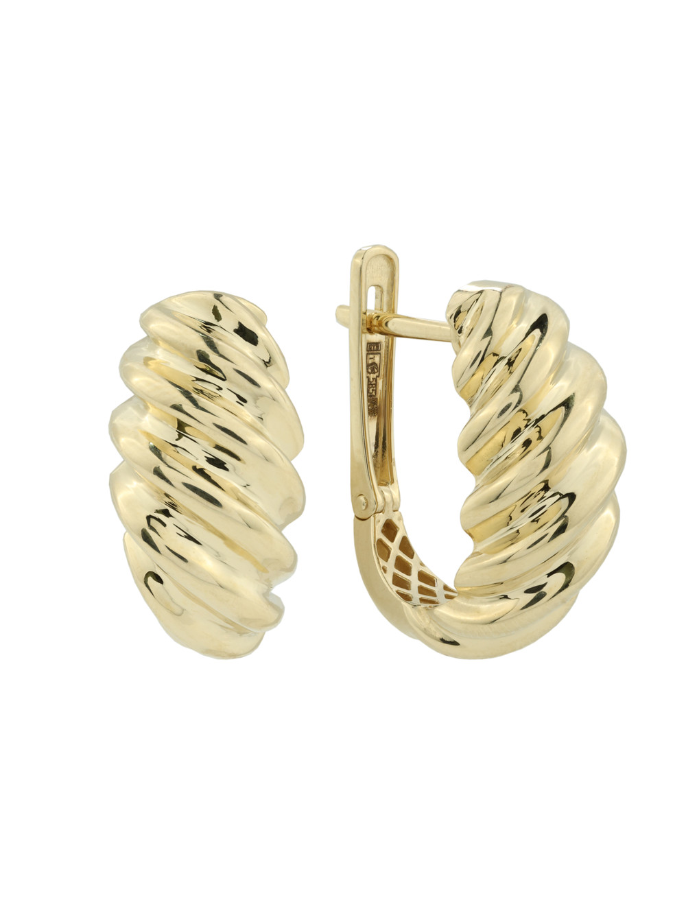 Серьги из лимонного золота 585 пробы