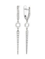 Серьги из белого золота c бриллиантами