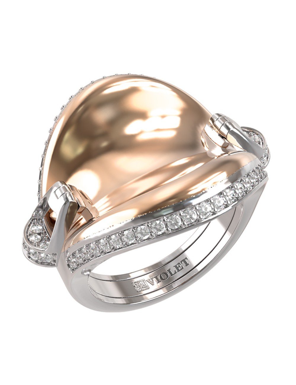 Кольцо из белого золота c бриллиантами