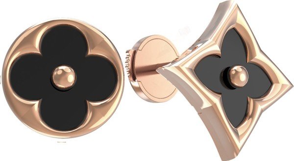 Серьги из золота c ониксом