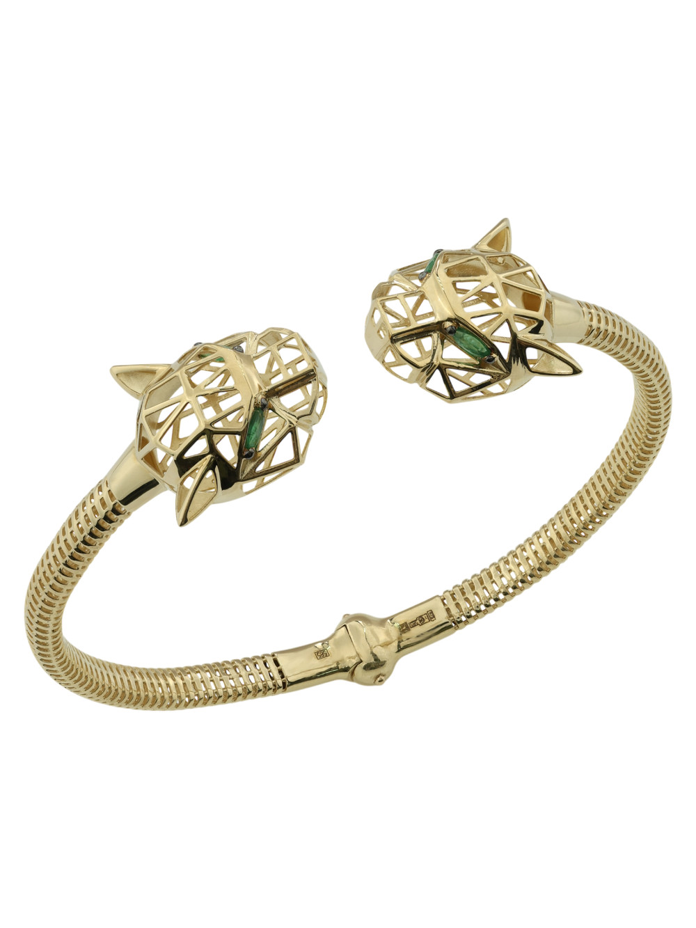 Браслет из лимонного золота 585 пробы c изумрудом