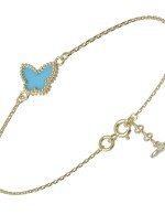 Браслет из лимонного золота c бирюзой