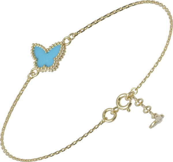 Браслет из лимонного золота 585 пробы c бирюзой