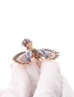 Кольцо из золота c эмалью и фианитом