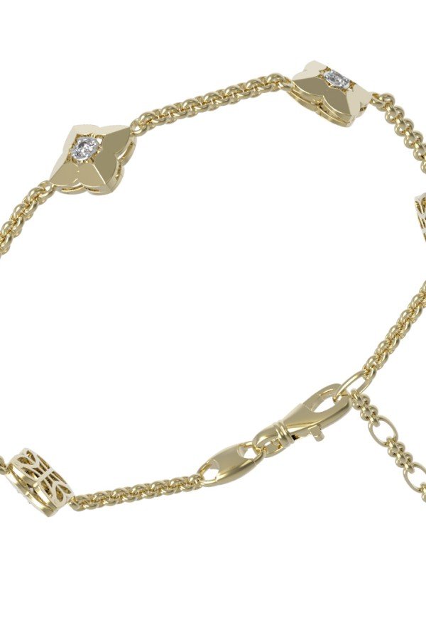 Браслет из лимонного золота c бриллиантами