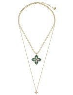 Колье из лимонного золота c бриллиантами и малахитом