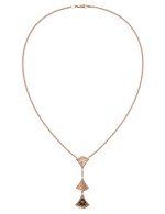 Колье из золота c бриллиантами, ониксом и перламутром