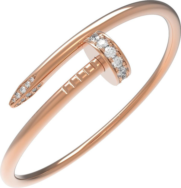 Браслет из красного золота 585 пробы c бриллиантами