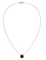 Колье из белого золота c ониксом