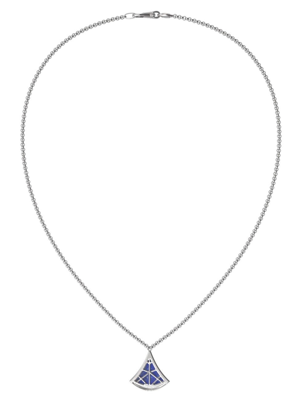 Колье из белого золота c лазуритом