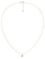 Колье из лимонного золота c бирюзой