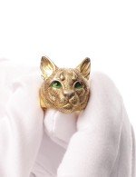 Кольцо из лимонного золота c эмалью