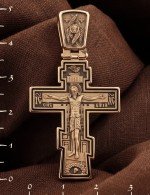 Крест из золота c эмалью