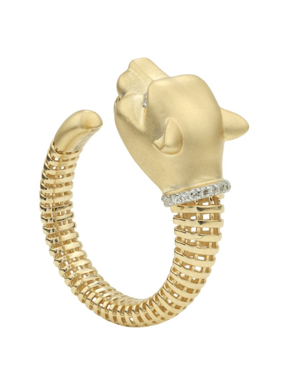 Кольцо из лимонного золота 585 пробы c бриллиантами