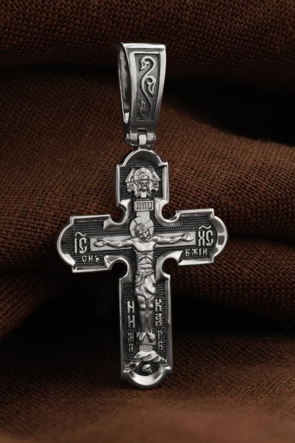 Крест из белого золота