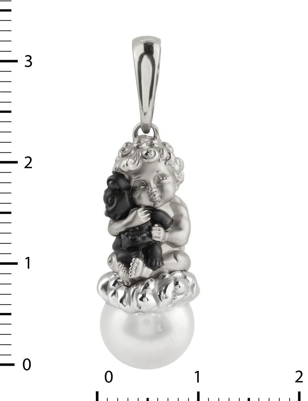 Подвеска из белого золота c жемчугом