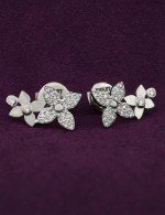 Серьги из белого золота c бриллиантами