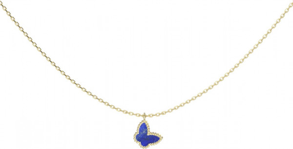 Колье из лимонного золота 585 пробы c лазуритом