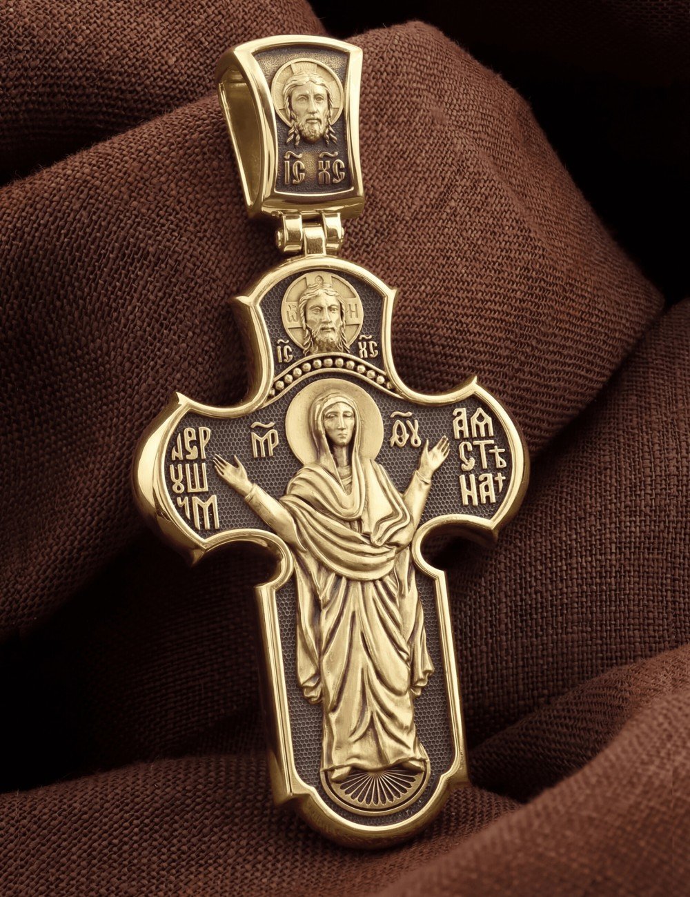 Крест из лимонного золота