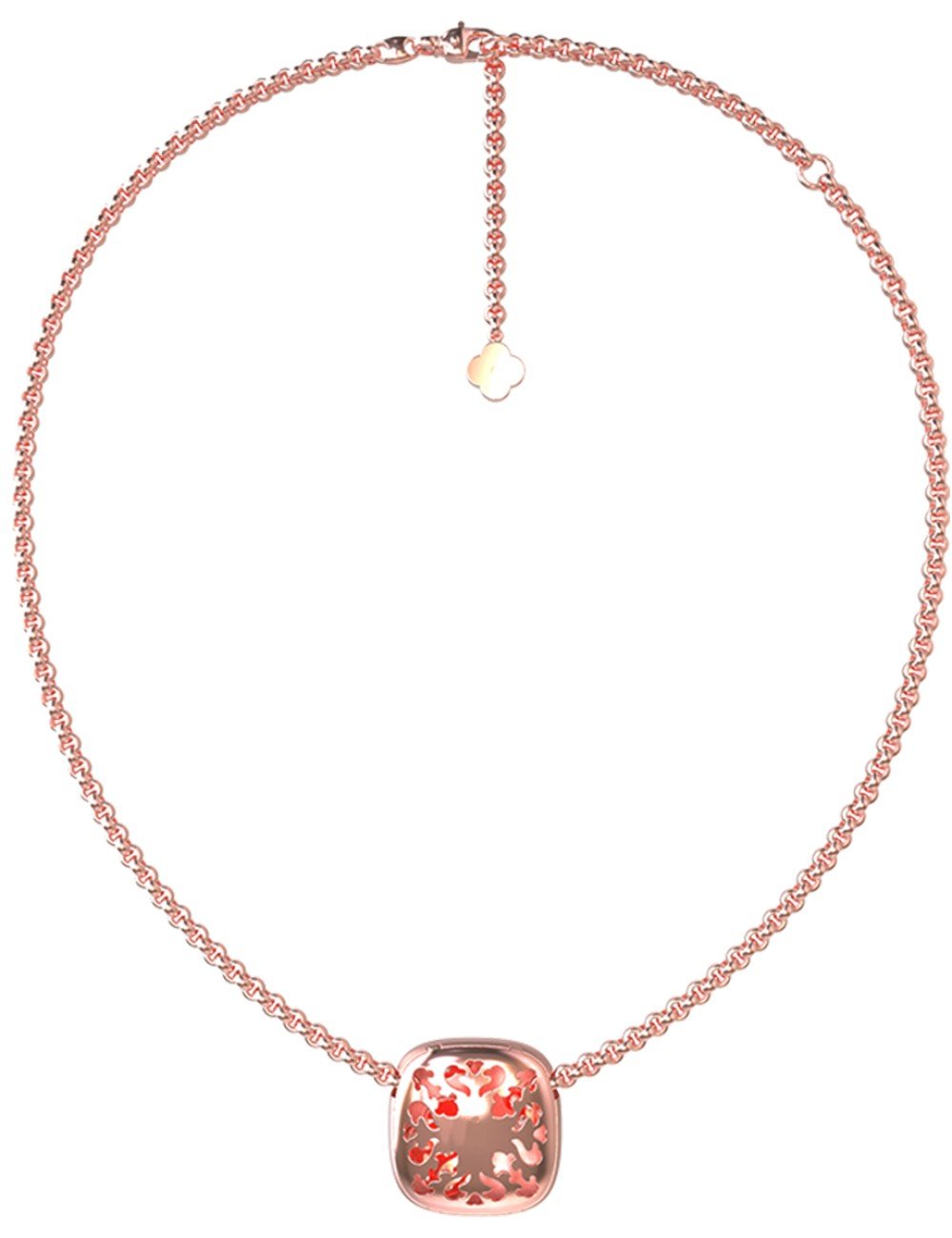 Колье из розового золота c бриллиантами и перламутром