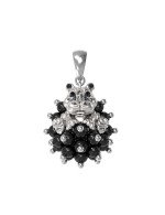 Подвеска из белого золота c эмалью и ониксом