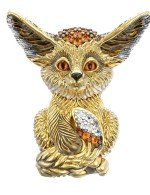 Подвеска из лимонного золота c эмалью и фианитом