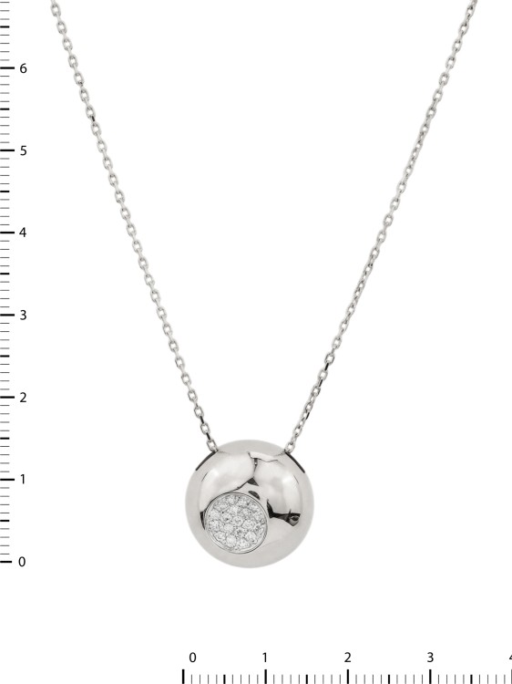 Колье из белого золота 585 пробы c бриллиантами