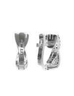 Серьги из белого золота c бриллиантами и сапфиром