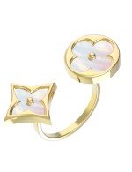 Кольцо из лимонного золота c перламутром