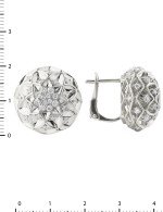 Серьги из белого золота c бриллиантами