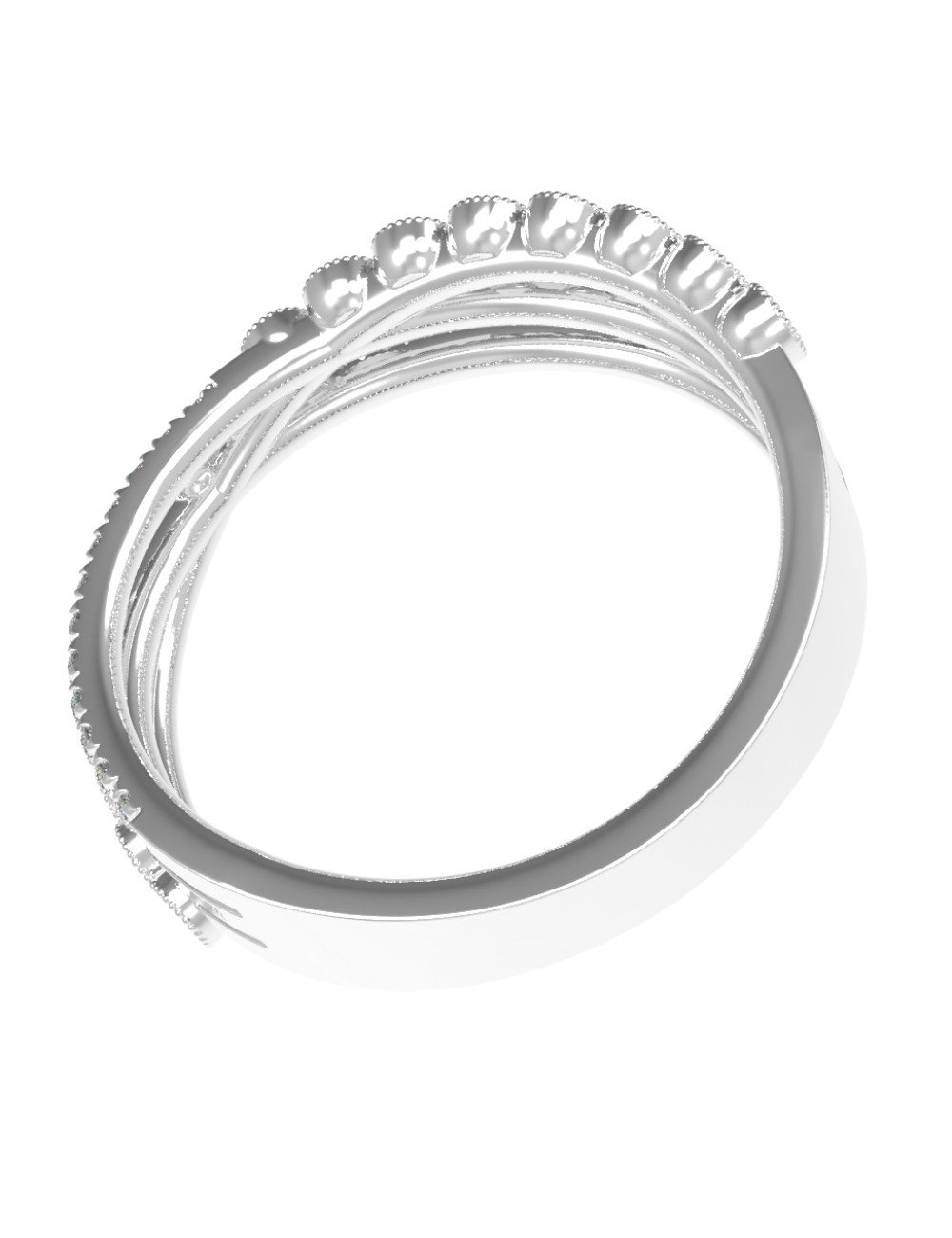 Кольцо из белого золота c бриллиантами