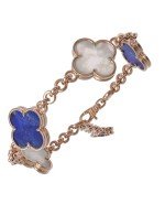 Браслет из золота c лазуритом и перламутром