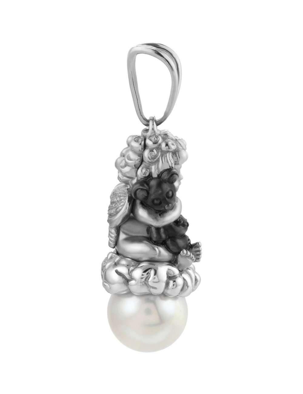 Подвеска из белого золота c жемчугом