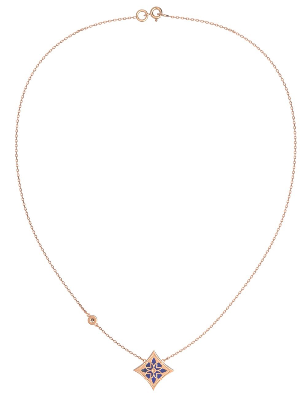 Колье из золота c бриллиантами и лазуритом