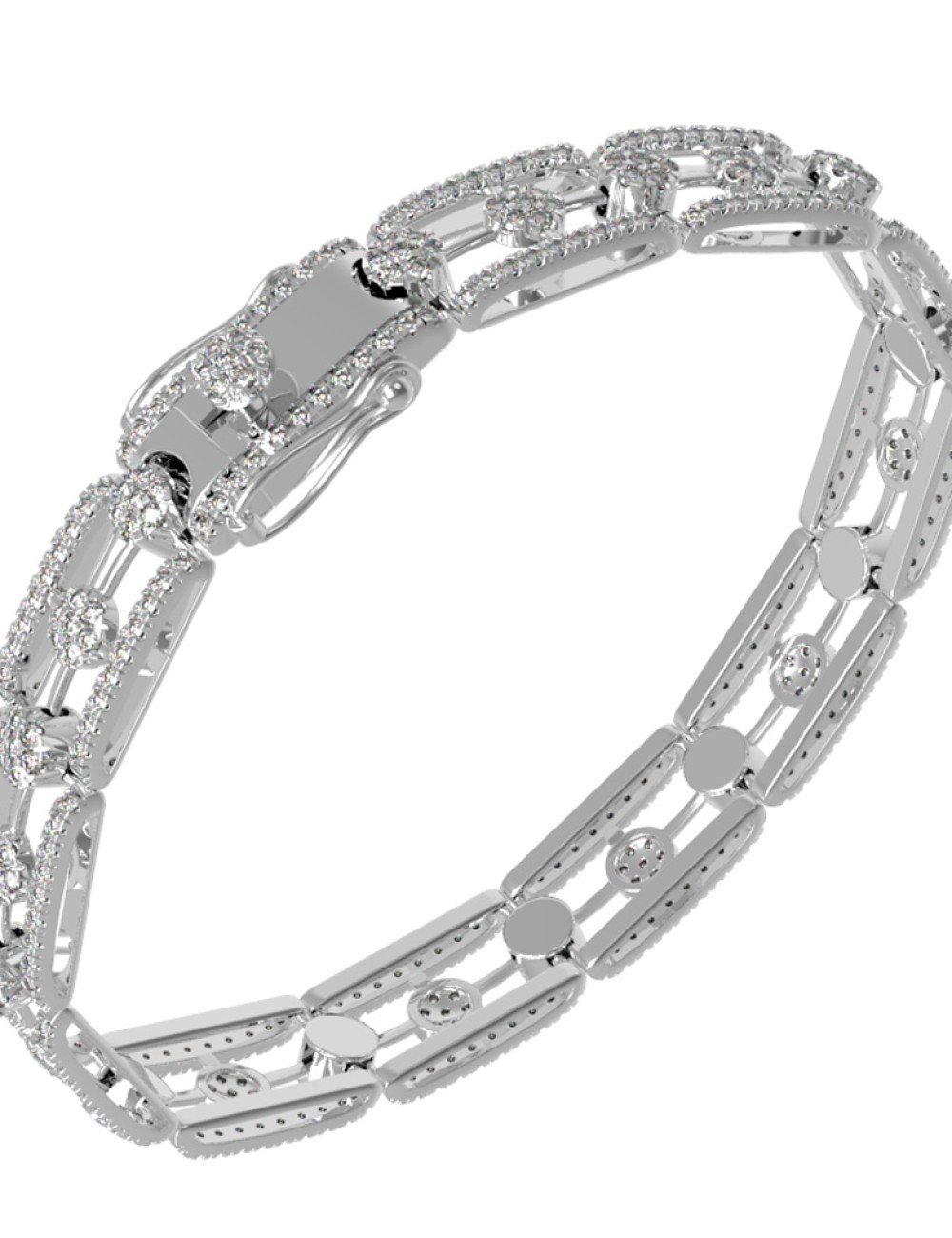 Браслет из белого золота c бриллиантами