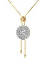 Колье из лимонного золота c эмалью