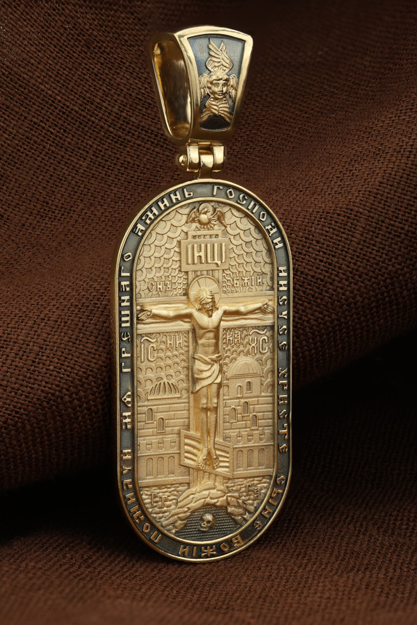 Образок из лимонного золота 585 пробы