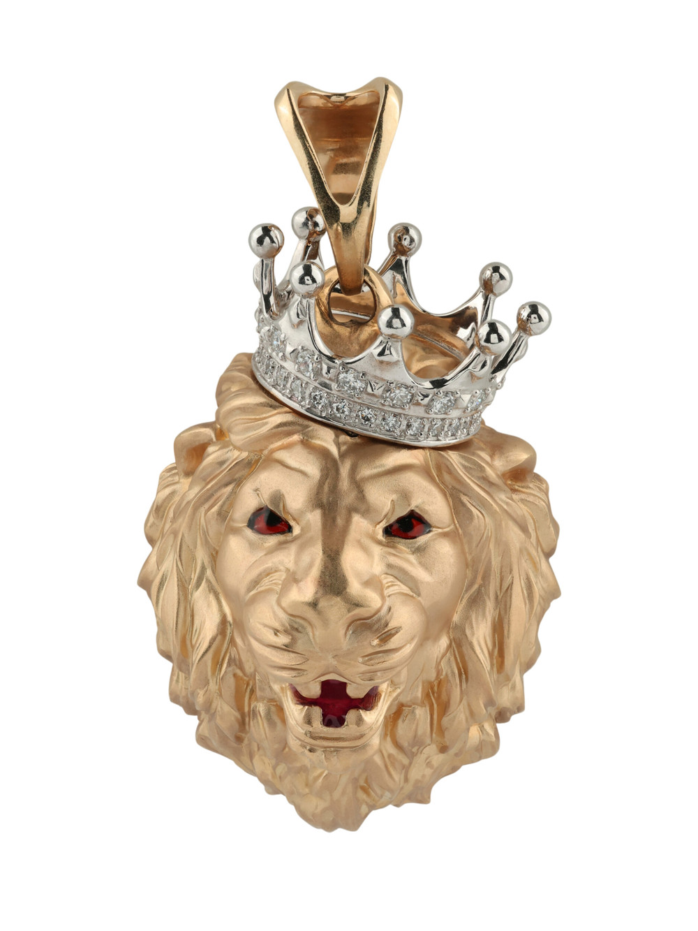 Подвеска из красного золота 585 пробы c эмалью и бриллиантами