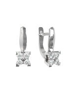 Серьги из белого золота c бриллиантами