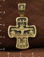 Крест из лимонного золота