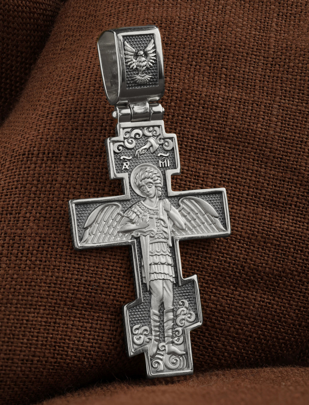 Крест из белого золота 585 пробы