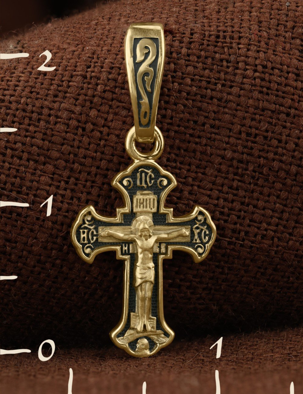 Крест из лимонного золота