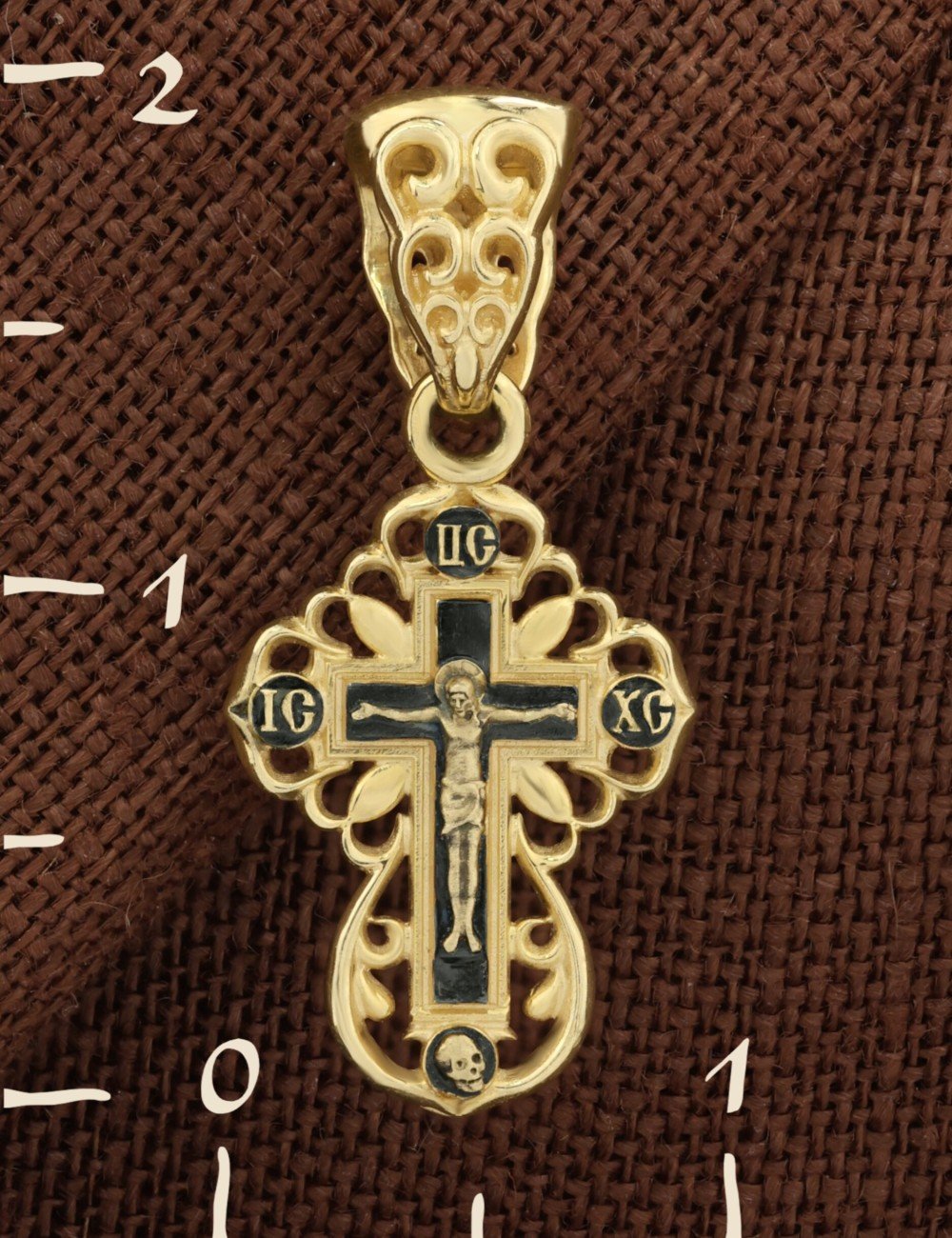 Крест из лимонного золота