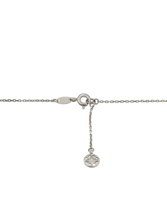 Колье из белого золота 585 пробы c бриллиантами и лазуритом