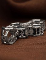 Крест из белого золота c эбеновым деревом